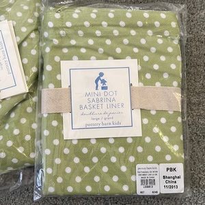 TWO Pottery Barn Sabrina Basket Liners - NWT!